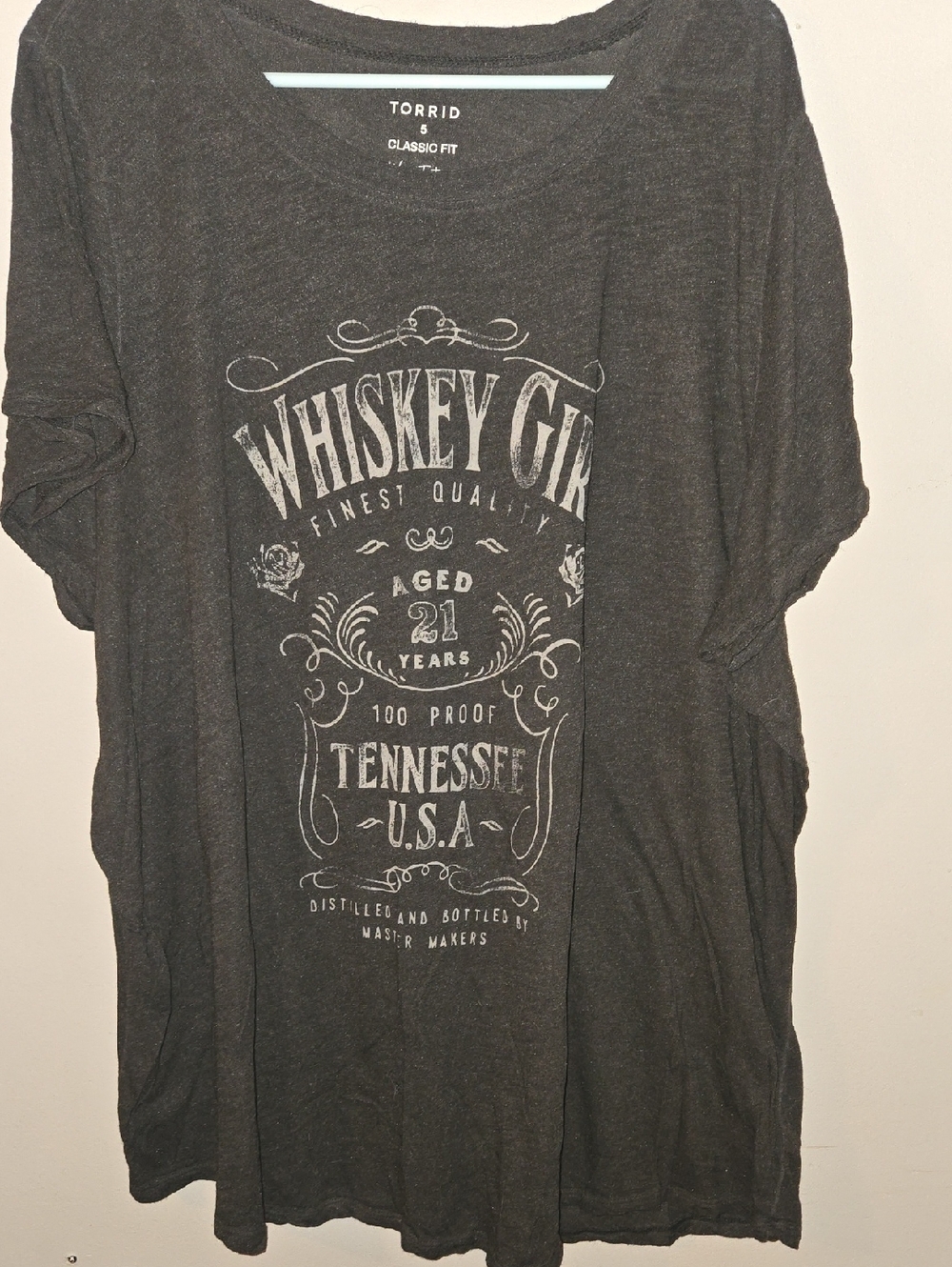 torrid Charcoal Gray 'Whiskey Girl' Graphic Tee
